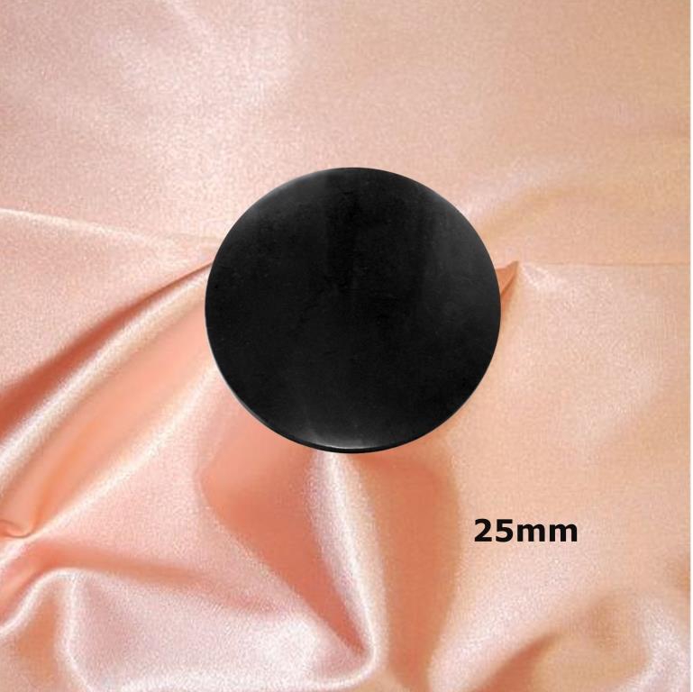 Пластинка для телефона полированная круглая 25 мм из шунгита