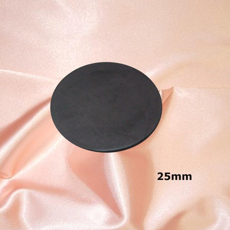Пластинка для телефона неполированная круглая 25 мм из шунгита