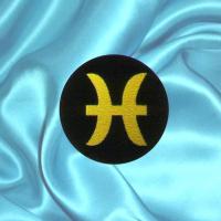 Пластинка для телефона знак Зодиака "Рыбы" из шунгита
