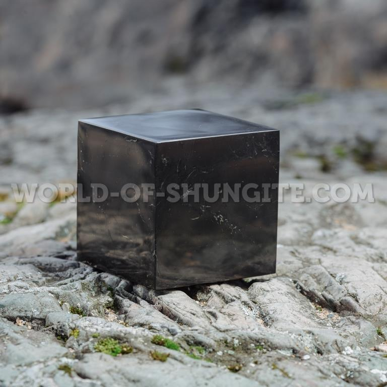  Куб шунгитовый полированный 10 см 