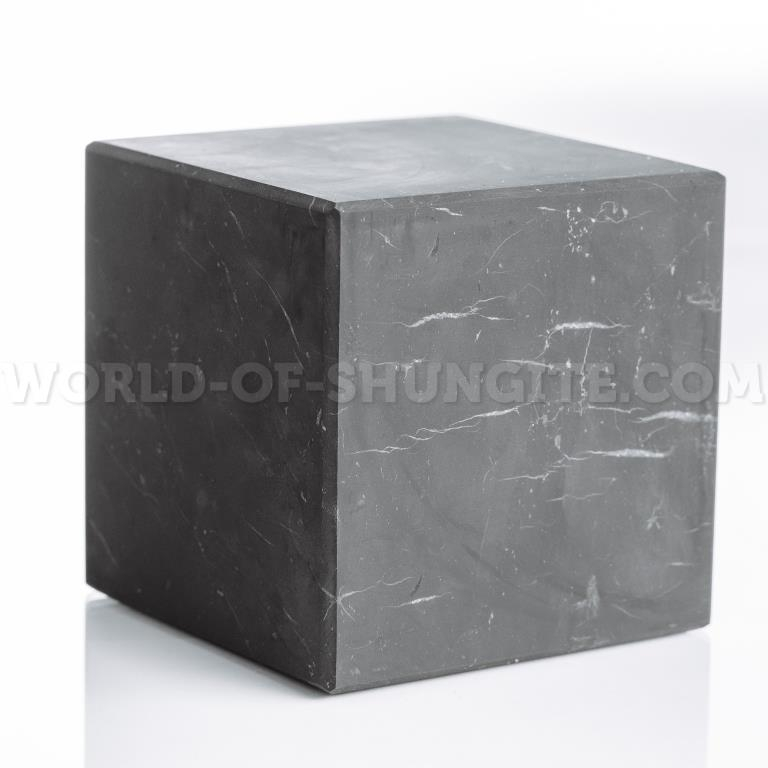 Куб шунгитовый неполированный 10 см