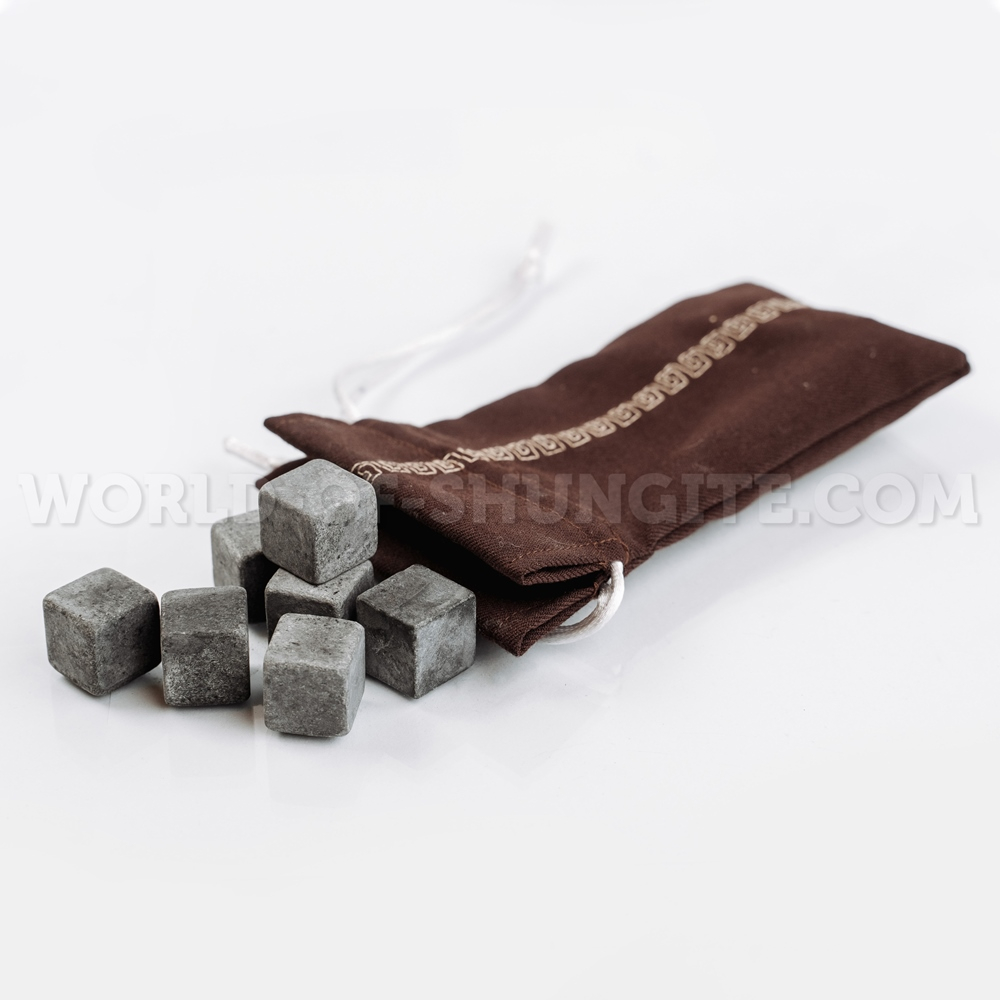 Набор камней для виски галтованный из стеатита (талькохлорита) 12 шт. в мешочке