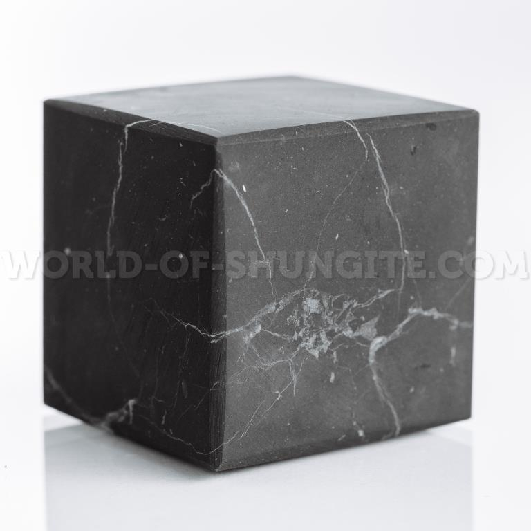 Куб шунгитовый неполированный 20 см