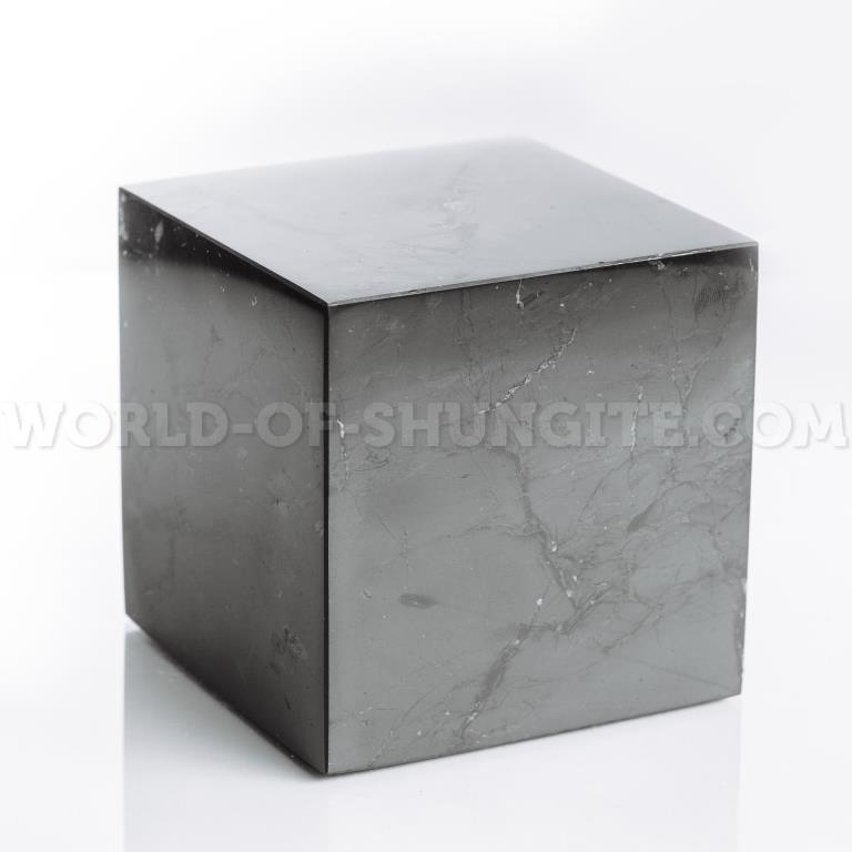 Куб шунгитовый полированный 15 см