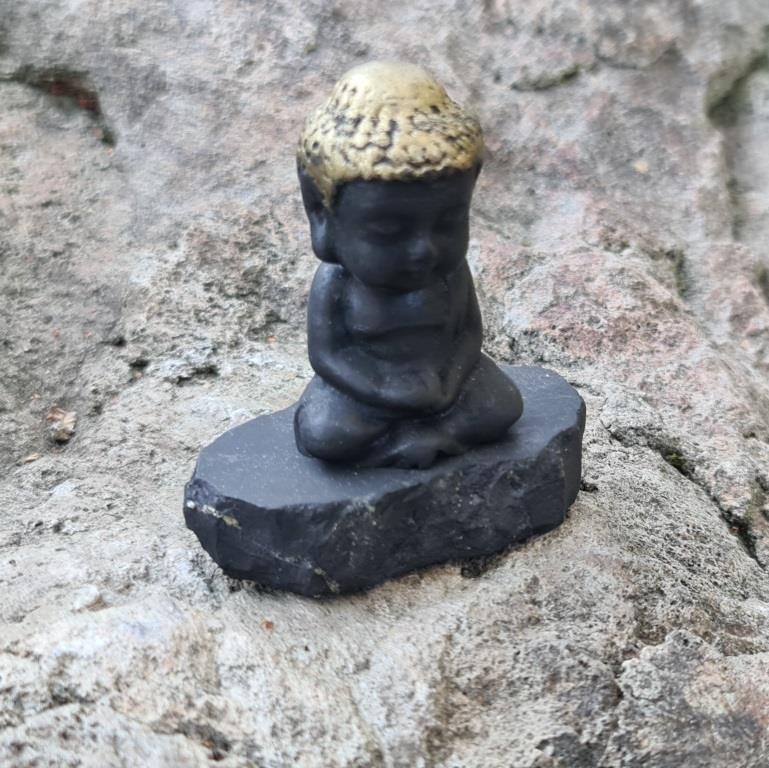 Фигурка Будда ребёнок - золотая голова