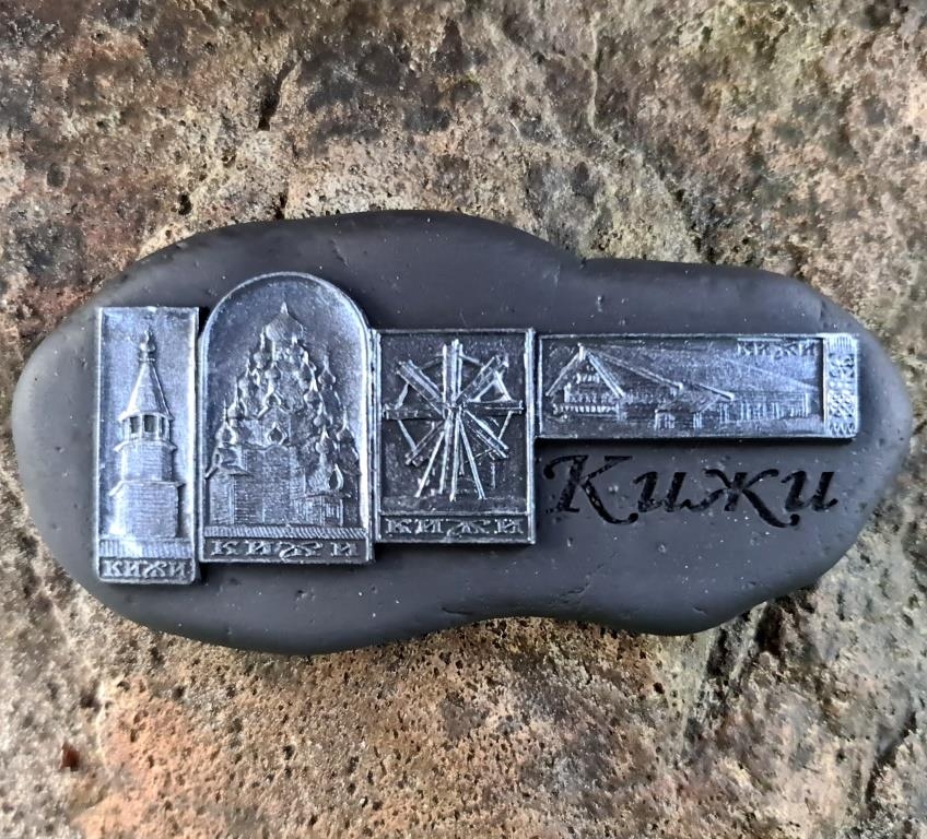Фигурка магнит Кижи (серебро)